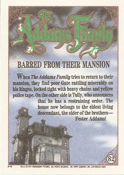 1991 Topps The Addams Family #82 Barred from Their Mansion Back