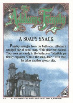 1991 Topps The Addams Family #86 A Soapy Snack Back