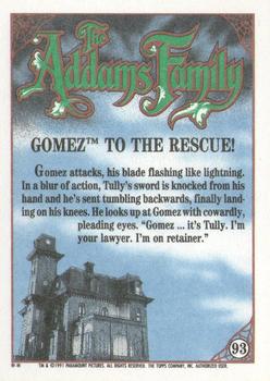 1991 Topps The Addams Family #93 Gomez to the Rescue! Back
