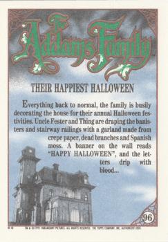 1991 Topps The Addams Family #96 Their Happiest Halloween Back