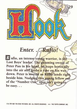1992 Topps Hook #29 Enter ... Rufio! Back