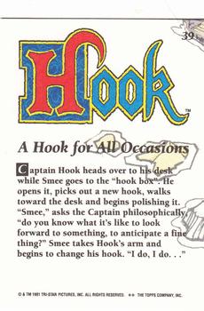 1992 Topps Hook #39 A Hook for All Occasions Back