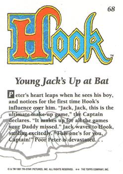 1992 Topps Hook #68 Young Jack's Up at Bat Back