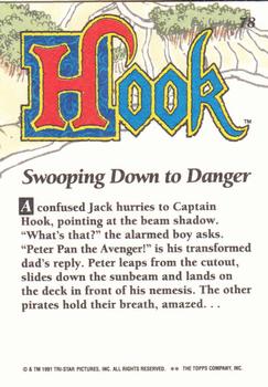 1992 Topps Hook #78 Swooping Down to Danger Back