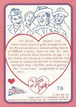 1991 Pacific I Love Lucy - Pink #78 Fred Mertz Back