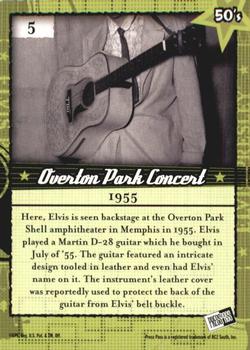 2006 Press Pass Elvis Lives #5 Overton Park Concert Back