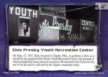 2007 Press Pass Elvis Is #44 Elvis Presley Youth Recreation Center Back