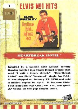 2008 Press Pass Elvis the Music #1 Heartbreak Hotel Back