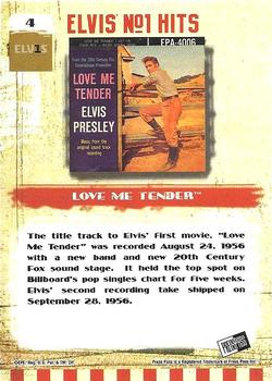2008 Press Pass Elvis the Music #4 Love Me Tender Back