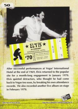 2008 Press Pass Elvis the Music #50 '70 International Hotel Back