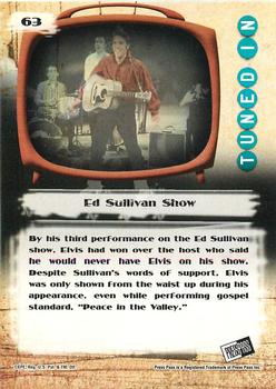 2008 Press Pass Elvis the Music #63 Ed Sullivan Show [third] Back