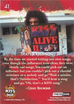 2009 Press Pass Kiss 360 #41 That's a KISS Song Back