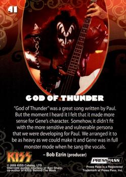 2009 Press Pass Kiss Ikons #41 God Of Thunder Back
