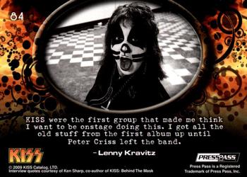2009 Press Pass Kiss Ikons #84 Lenny Kravitz Back