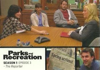 2013 Press Pass Parks and Recreation #3 The Reporter Front