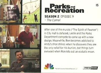 2013 Press Pass Parks and Recreation #15 The Camel Back