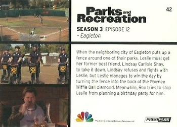 2013 Press Pass Parks and Recreation #42 Eagleton Back