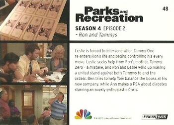2013 Press Pass Parks and Recreation #48 Ron and Tammys Back