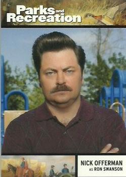 2013 Press Pass Parks and Recreation #72 Nick Offerman as Ron Swanson Front