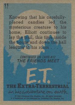 1982 Topps E.T. The Extraterrestrial #11 A Trail of Candy Back