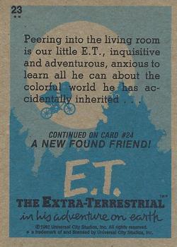 1982 Topps E.T. The Extraterrestrial #23 Up to Mischief! Back