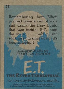 1982 Topps E.T. The Extraterrestrial #27 Unearthly Thirst! Back