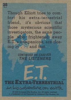 1982 Topps E.T. The Extraterrestrial #38 They're Coming To Get Us! Back