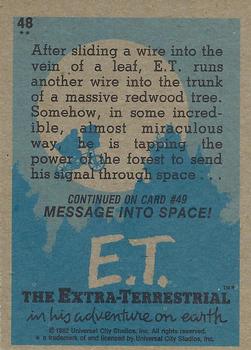 1982 Topps E.T. The Extraterrestrial #48 Testing the Communicator Back