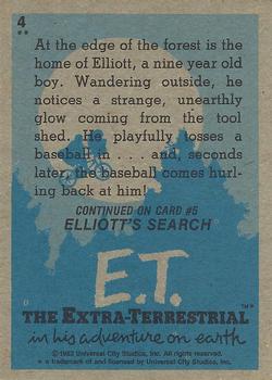 1982 Topps E.T. The Extraterrestrial #4 Mysterious Glow! Back