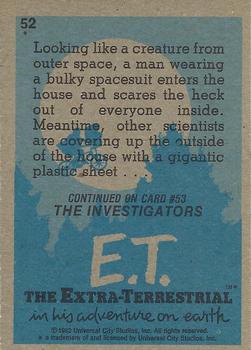 1982 Topps E.T. The Extraterrestrial #52 Spaceman at the Door! Back