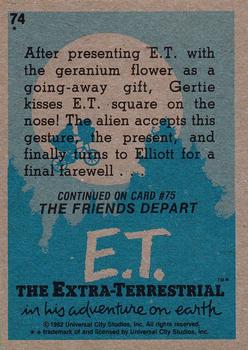 1982 Topps E.T. The Extraterrestrial #74 Gertie's Goodbye Kiss Back