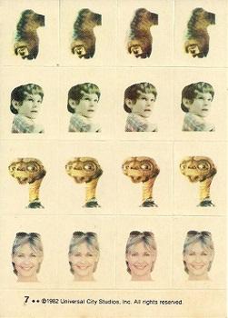 1982 Topps E.T. The Extraterrestrial - Stickers #7 E.T. / Elliot / Mary (Small stickers) Front