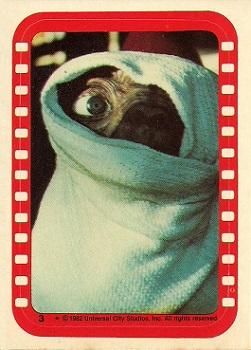 1982 Topps E.T. The Extraterrestrial - Stickers #3 E.T. Bundled Up Front