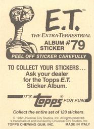 1982 Topps E.T. The Extraterrestrial Album Stickers #79 Gertie and plaid E.T. Back