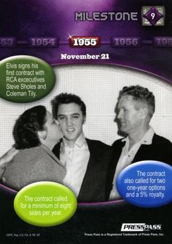 2010 Press Pass Elvis Milestones #9 Elvis signs first contract with RCA Back