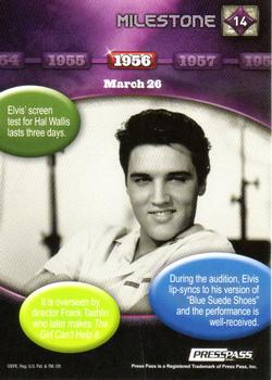 2010 Press Pass Elvis Milestones #14 Elvis screen tests at Paramount Back