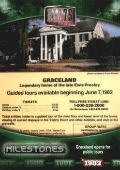 2010 Press Pass Elvis Milestones #66 Graceland opens for public tours Front
