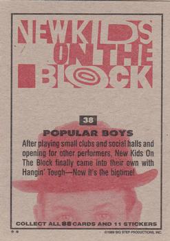 1989 Topps New Kids on the Block #38 Popular Boys Back