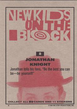 1989 Topps New Kids on the Block #8 Jonathan Knight Back