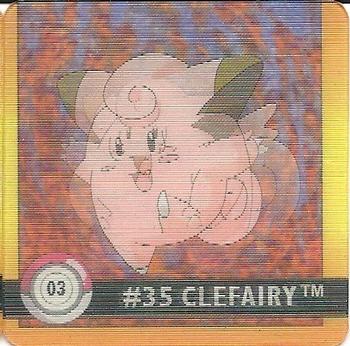 1999 Pokemon Action Flipz Premier Edition #03 #35 Clefairy #36 Clefable Front
