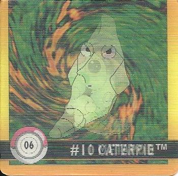 1999 Pokemon Action Flipz Premier Edition #06 #10 Caterpie #11 Metapod Front