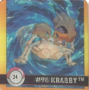 1999 Pokemon Action Flipz Premier Edition #24 #98 Krabby #99 Kingler Front