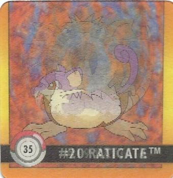 1999 Pokemon Action Flipz Premier Edition #35 #19 Rattata #20 Raticate Front