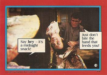 1986 Topps Little Shop of Horrors #18 Audrey I / Say hey -- it's a midnight snac Back