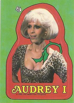 1986 Topps Little Shop of Horrors #18 Audrey I / Say hey -- it's a midnight snac Front