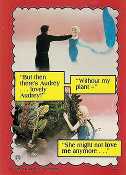 1986 Topps Little Shop of Horrors #24 / But then there's Audrey ... Back