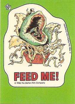1986 Topps Little Shop of Horrors #27 Feed me! / Seymour! HELP!Get off of Front