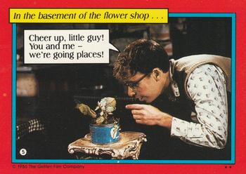 1986 Topps Little Shop of Horrors #5 / In the basement of the flower Back