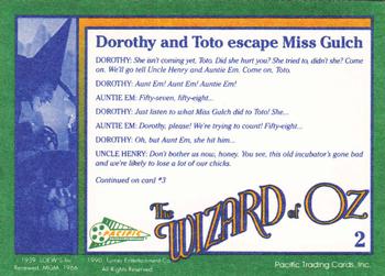 1990 Pacific The Wizard of Oz #2 Dorothy and Toto escape Miss Gulch Back
