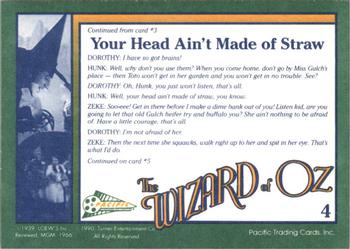 1990 Pacific The Wizard of Oz #4 Your Head Ain't Made of Straw Back
